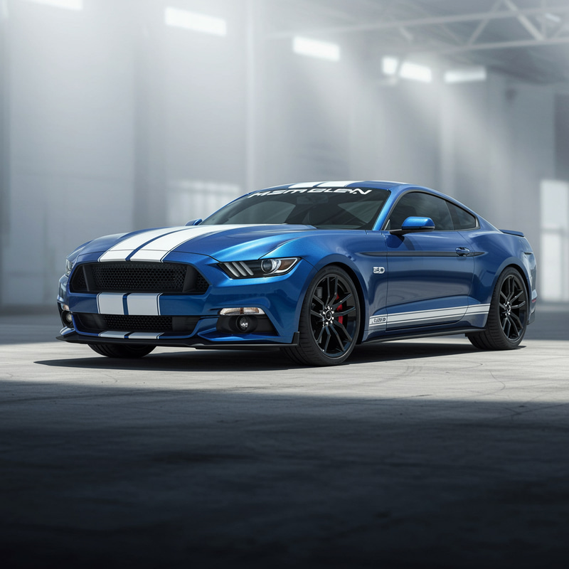 Mustang Colors: Blue, White & Silver Combinations Mustang Colors: Blue, White & Silver Combinations