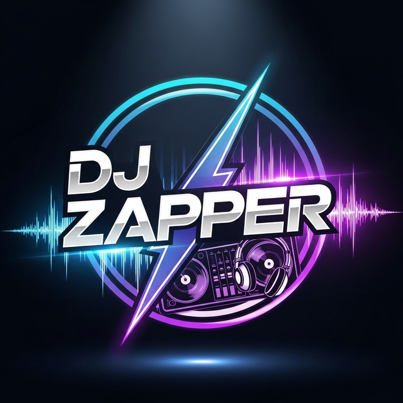 DJ ZAPPER Logo Design - Unique DJ Branding DJ ZAPPER Logo Design - Unique DJ Branding