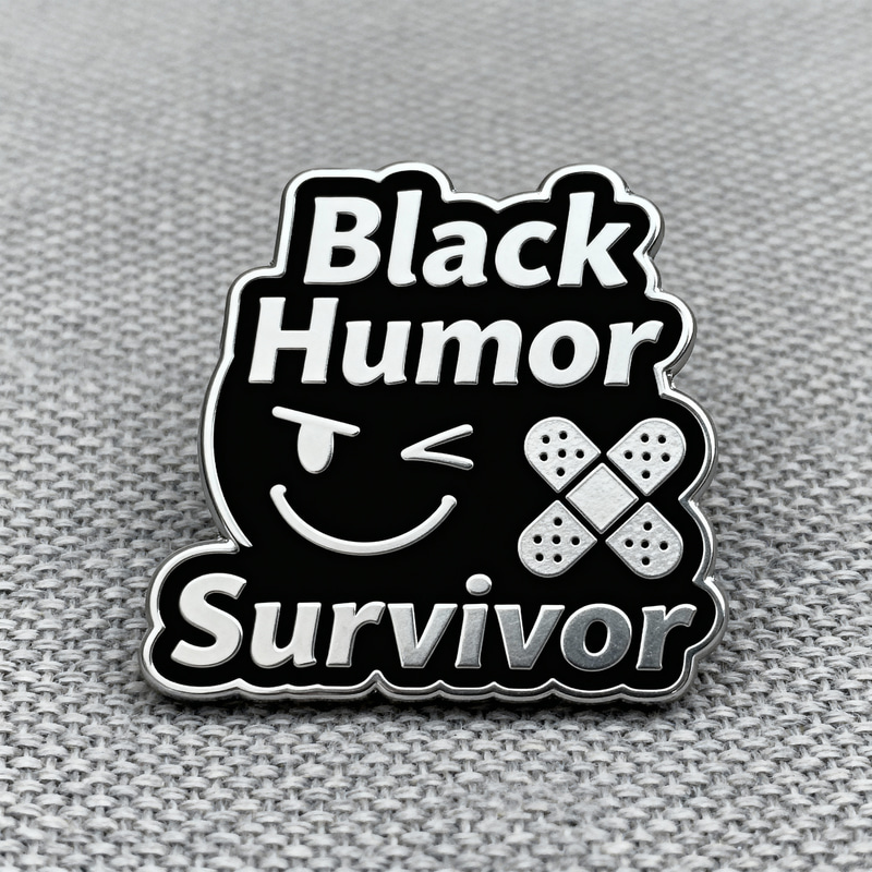 Black Humor Survivor Badge Design Black Humor Survivor Badge Design
