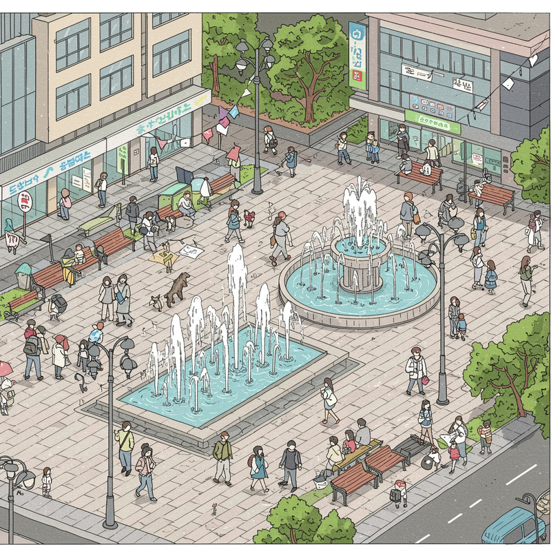 2D Render of Gwangju Youth Square 2D Render of Gwangju Youth Square