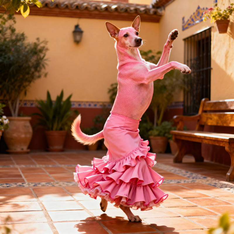 Pink Dog Dancing Sevillanas Pink Dog Dancing Sevillanas