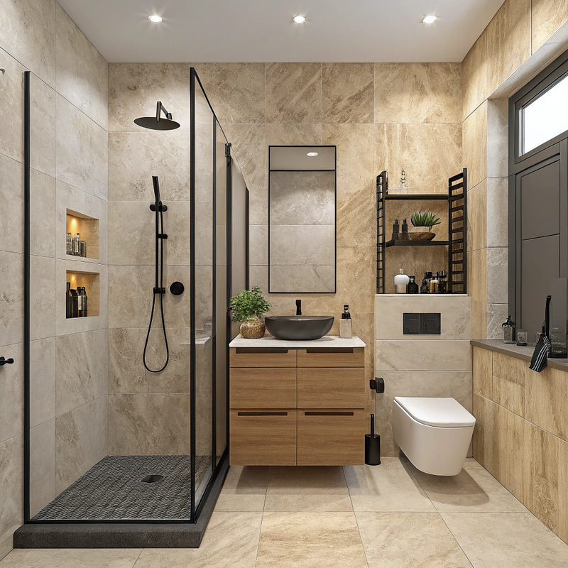 Stylish 2.32m x 1.92m Bathroom Design Ideas