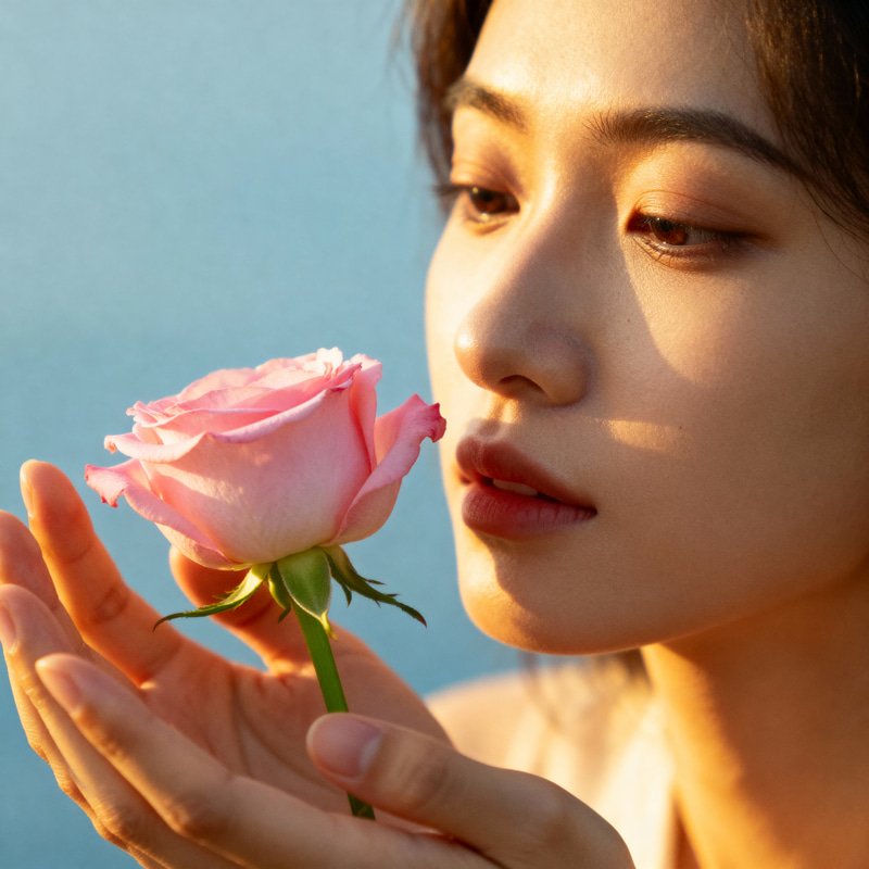 Person Holding a Flower - Symbol of Beauty Person Holding a Flower - Symbol of Beauty