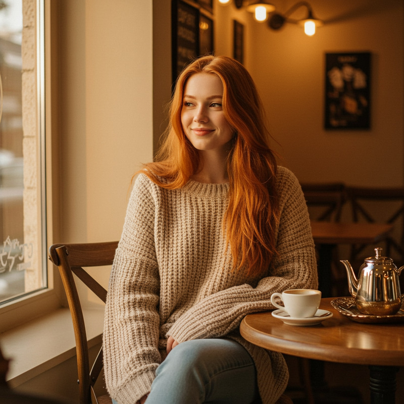 Cafe Aesthetic Vibe: Women in Style