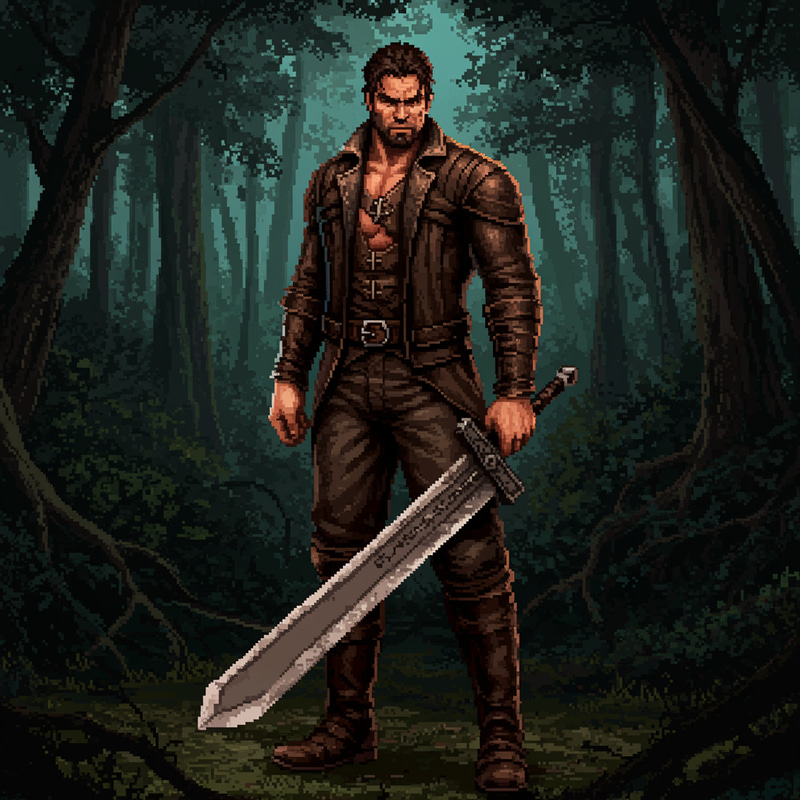 Solomon Kane Pixel Art in the Forest Solomon Kane Pixel Art in the Forest