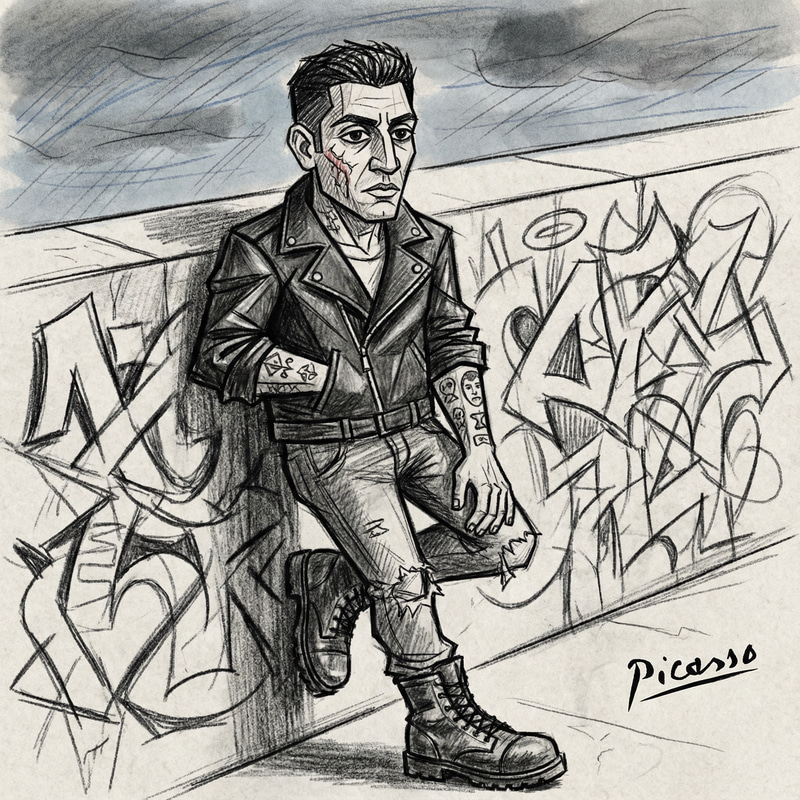 Gothic Male Figure: Rebellion in Urban Art Gothic Male Figure: Rebellion in Urban Art