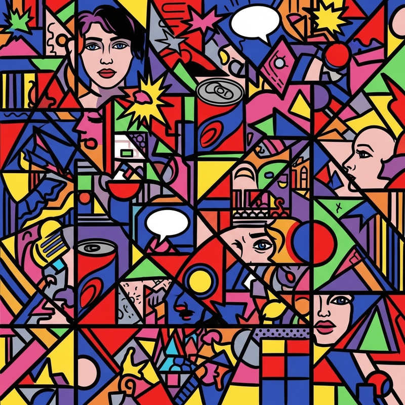 Geometric Pop Art: Vibrant Creative Designs