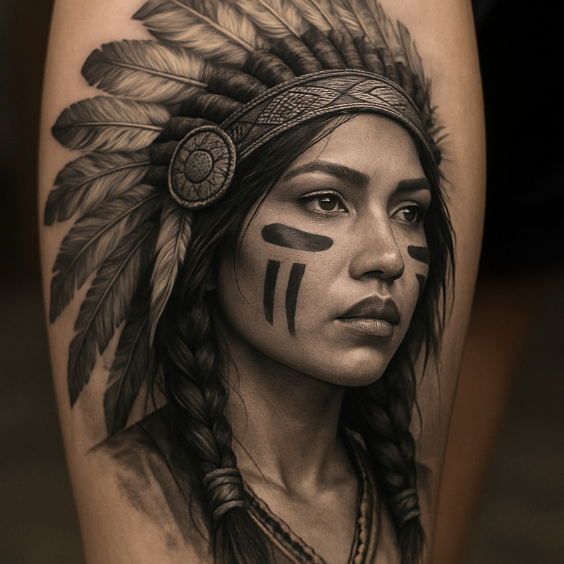 Native American Women Tattoo Artistry Native American Women Tattoo Artistry