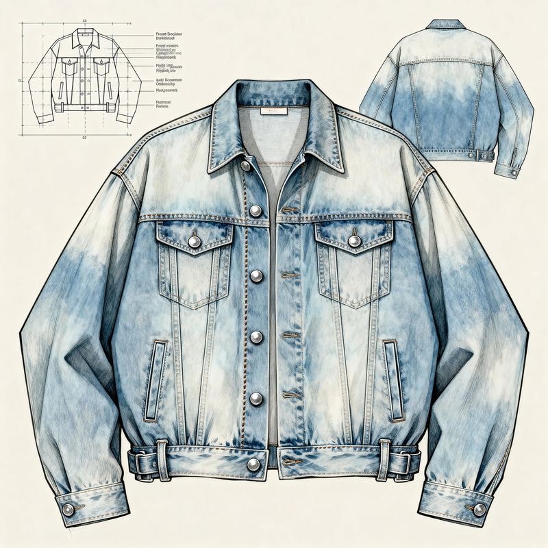 Men's Oversized Trucker Jacket Sewing Pattern