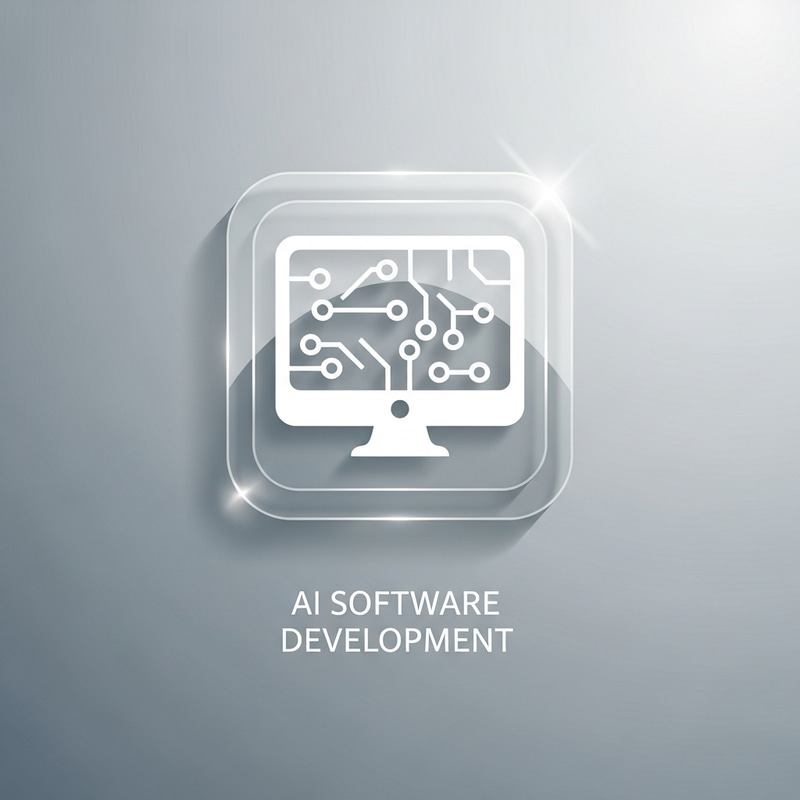 AI Software Development Icon - Minimalist Design AI Software Development Icon - Minimalist Design