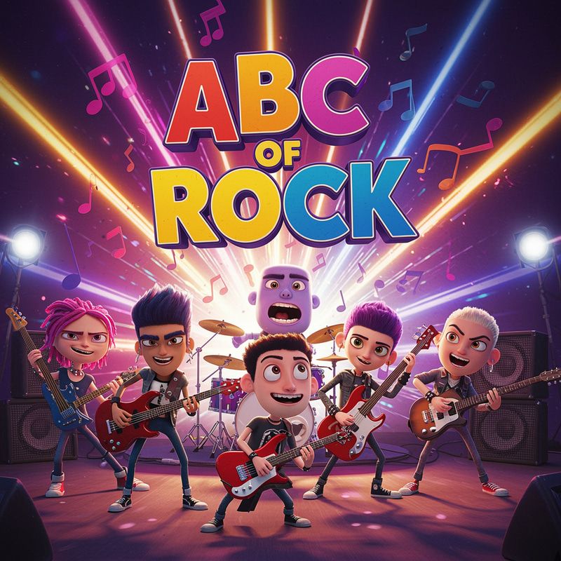 ABC Del Rock: Pixar Style Poster ABC Del Rock: Pixar Style Poster