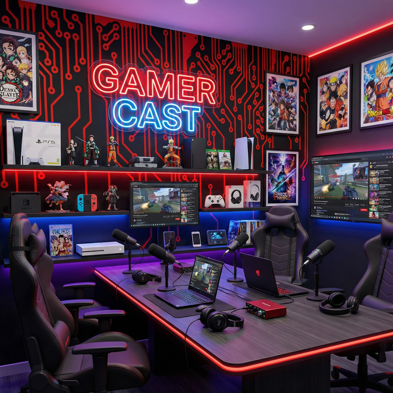 Ultimate Podcast Studio for Gaming, Tech & Anime