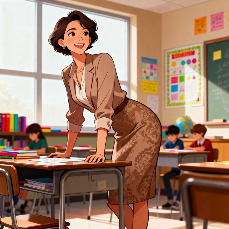 Engaging Classroom Scene with Confident Teacher Engaging Classroom Scene with Confident Teacher