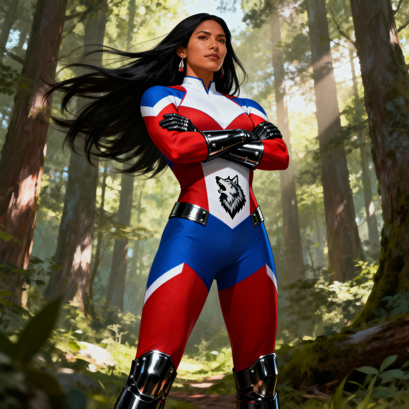 Empowered Native American Superhero - Standing Tall Empowered Native American Superhero - Standing Tall