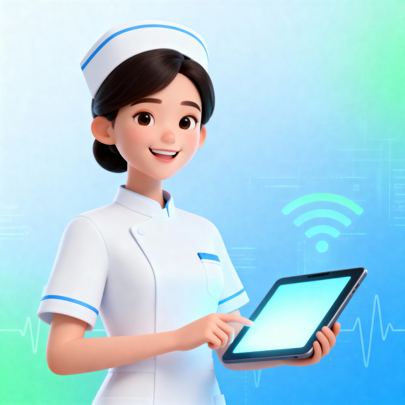 Friendly Nurse Mascot for Digital Healthcare Services Friendly Nurse Mascot for Digital Healthcare Services