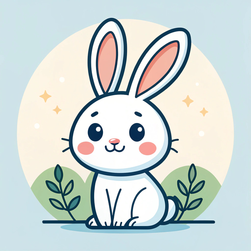 Cute Simple Rabbit Icon Design Cute Simple Rabbit Icon Design
