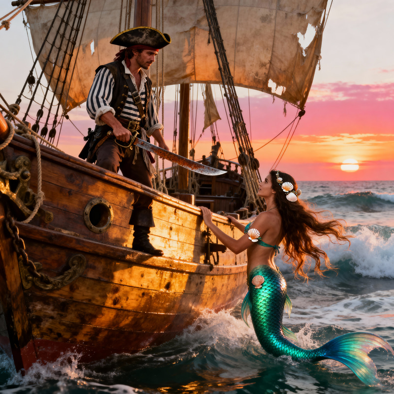 Pirate & Mermaid Themed Photo Creations