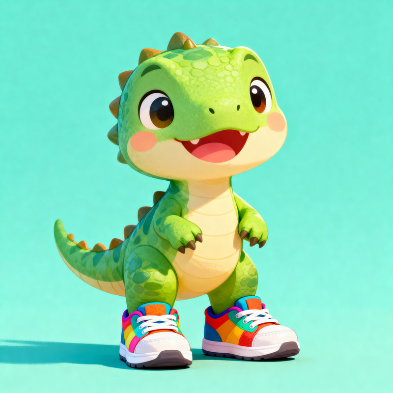 Dinosaur Wearing Shoes - Fun and Creative Designs