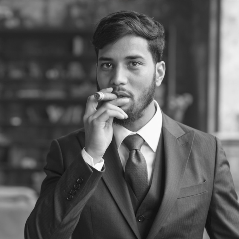 Noir Portrait of a Charismatic Italian Gangster