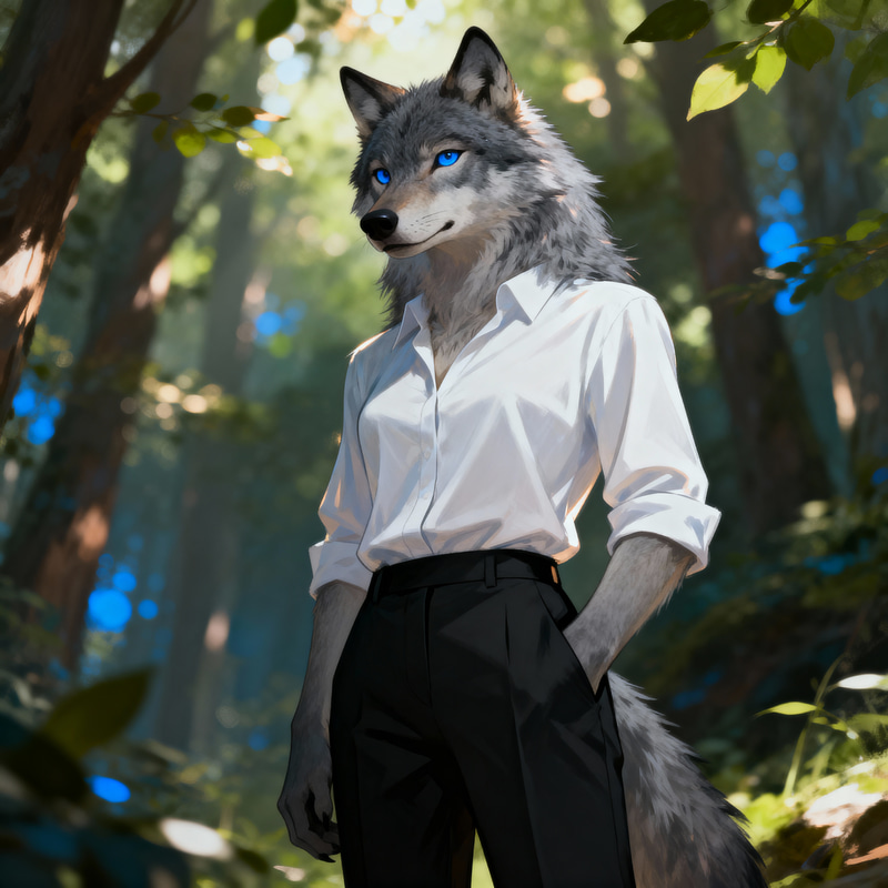 Anthropomorphic Female Wolf Illustration | Strength & Wisdom Anthropomorphic Female Wolf Illustration | Strength & Wisdom