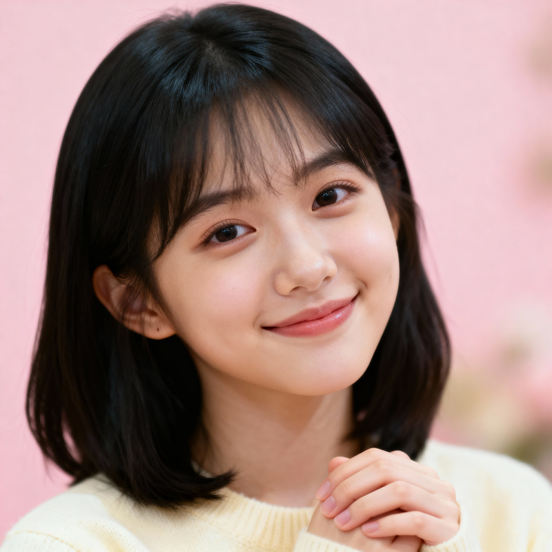 Cute Black Haired Girl in Her 20s - Stylish Portrait Cute Black Haired Girl in Her 20s - Stylish Portrait