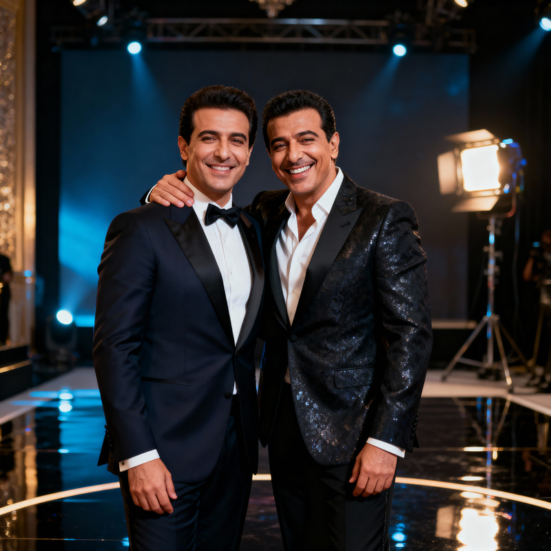 Elegant Photo with Tamer Hosny - Glamorous Style Elegant Photo with Tamer Hosny - Glamorous Style