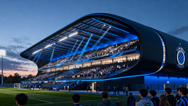 Futuristic Club Brugge Stadium 2025: A Vision in Blue & Black Futuristic Club Brugge Stadium 2025: A Vision in Blue & Black