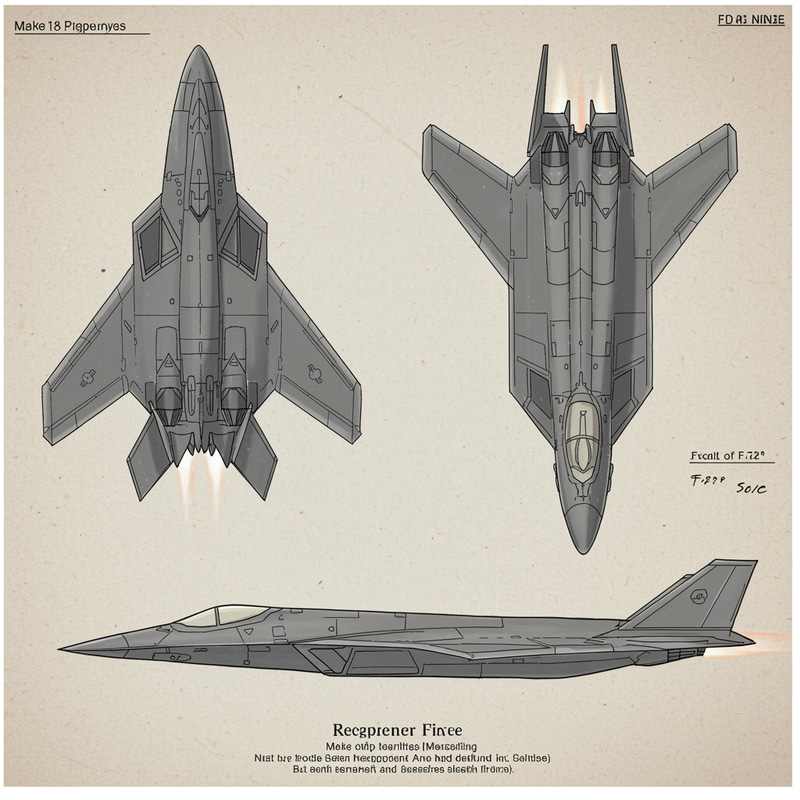 Stealth Reconnaissance Jet Blueprint Design Stealth Reconnaissance Jet Blueprint Design