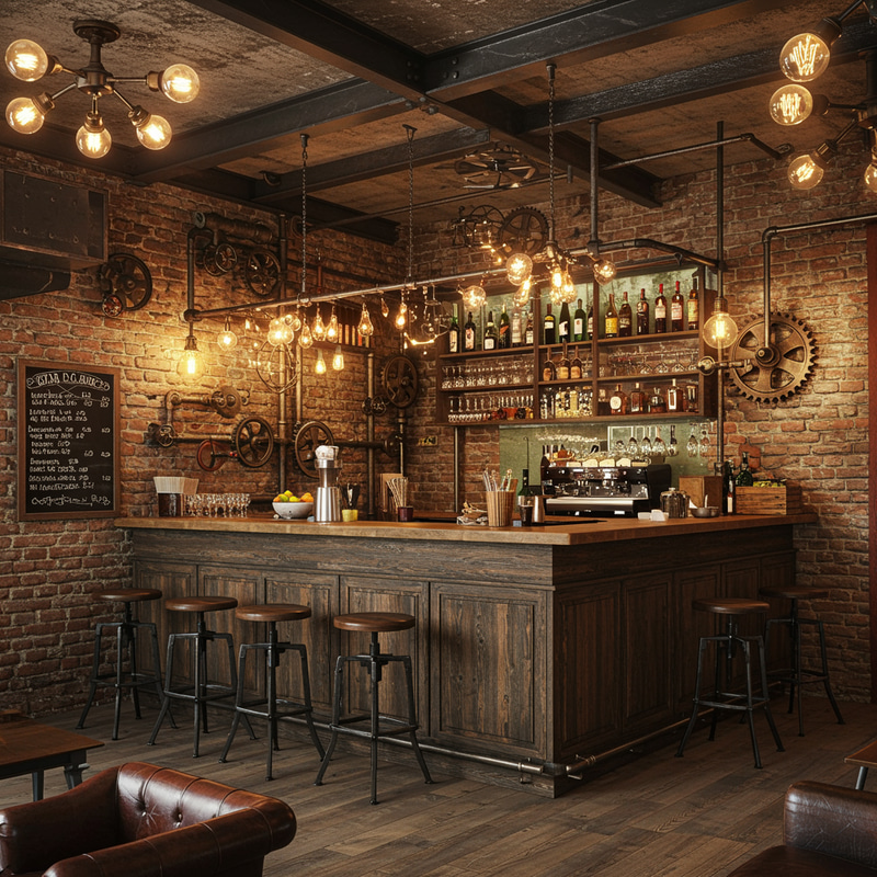 Industrial Style Bar Design Inspiration Industrial Style Bar Design Inspiration