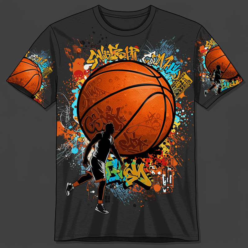 Urban Basketball T-Shirt Design | Street Style