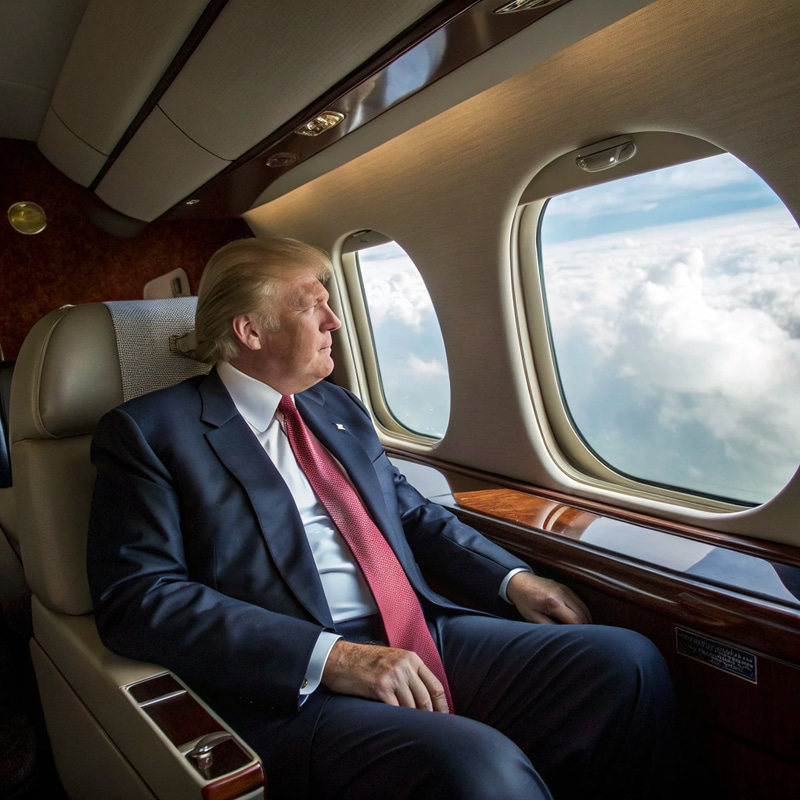 Donald Trump on a Plane: Iconic Moments