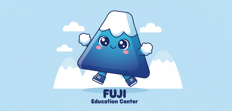 Cute Blue Fuji Mountain Mascot for Kids