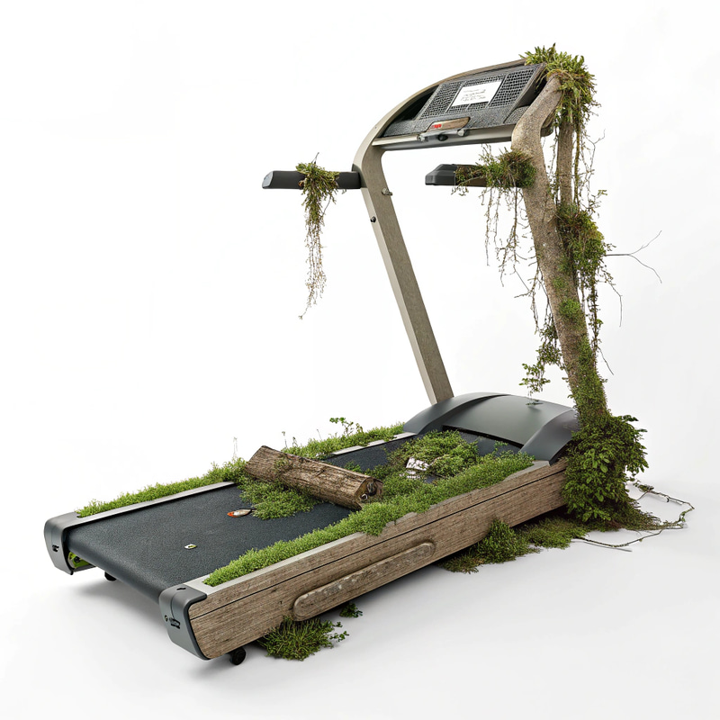Abandoned Treadmill with Moss | Nature's Touch Abandoned Treadmill with Moss | Nature's Touch