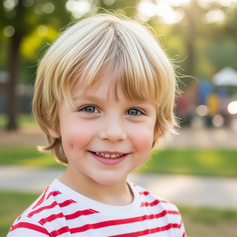 Adorable 4-Year-Old Boy with a Bright Smile