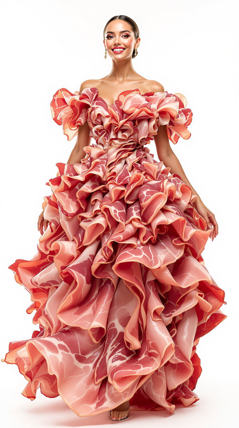 Haute Couture: Woman in Ham Dress | Stunning Fashion Art Haute Couture: Woman in Ham Dress | Stunning Fashion Art