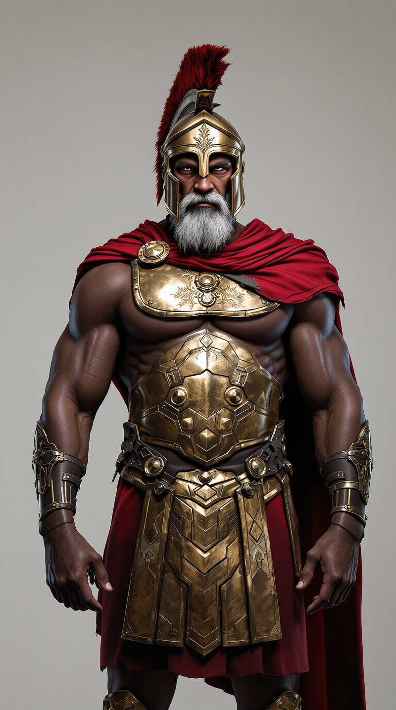 Commanding Spartan Warrior Portrait: Hyper-Realistic Art Commanding Spartan Warrior Portrait: Hyper-Realistic Art