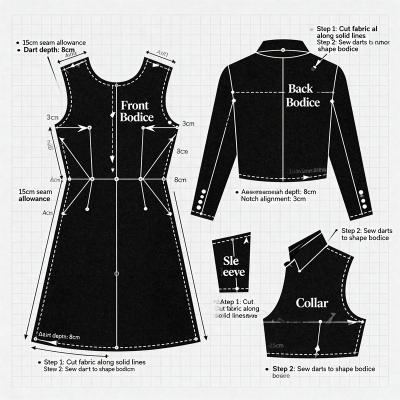 Professional Sewing Pattern for DIY Garments Professional Sewing Pattern for DIY Garments
