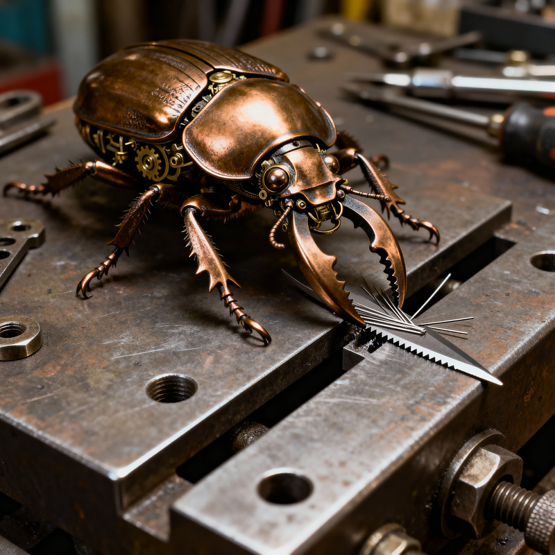 Bronze Beetle Cutting Metal Parts: A Unique Craft Bronze Beetle Cutting Metal Parts: A Unique Craft