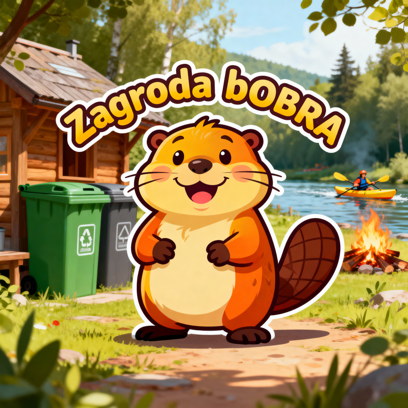 Friendly Beaver Mascot for Zagroda bOBRA Farm Friendly Beaver Mascot for Zagroda bOBRA Farm