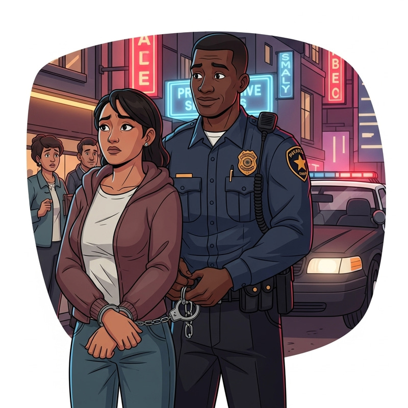 Urban Police Action Scene Illustration
