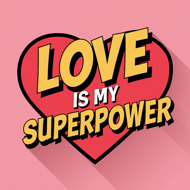 Love is My Superpower - Comic Inspired Art Love is My Superpower - Comic Inspired Art