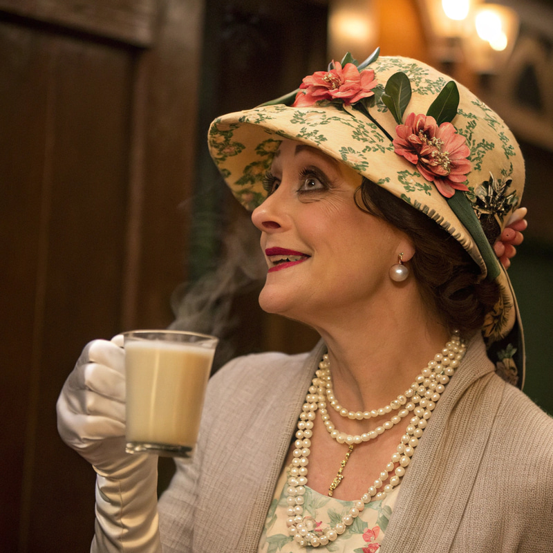Eccentric Lady with Vintage Eggnog Style Eccentric Lady with Vintage Eggnog Style