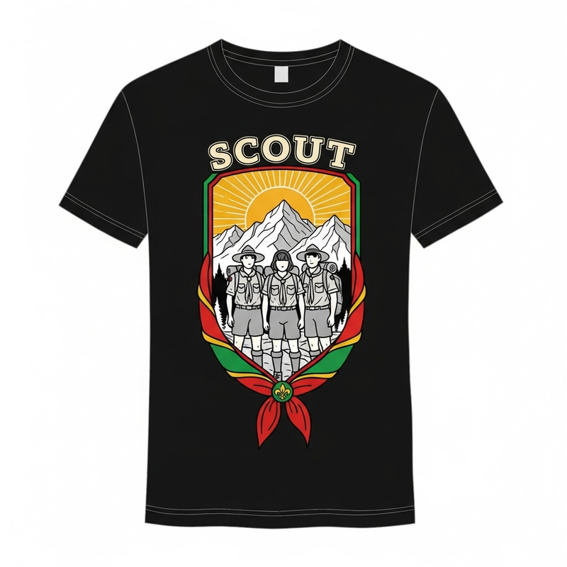 Scout Camp T-Shirt Design for Outdoor Adventures