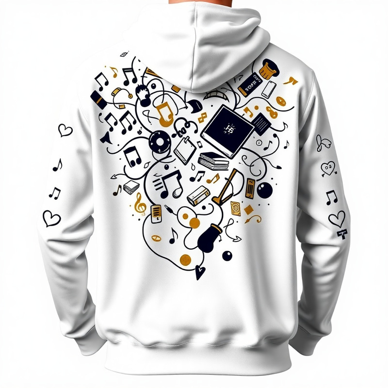 Artistic Chaos Hoodie: Unique Abstract Design Artistic Chaos Hoodie: Unique Abstract Design