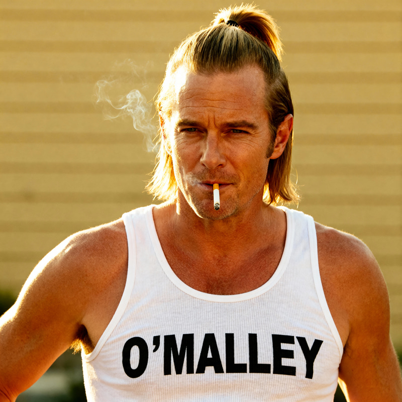 David Spade with Mullet and O'Malley Vest David Spade with Mullet and O'Malley Vest