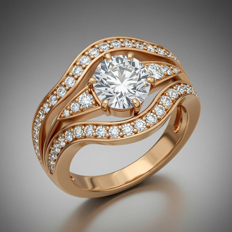 Unique Jewelry Design Ring - One of a Kind Unique Jewelry Design Ring - One of a Kind