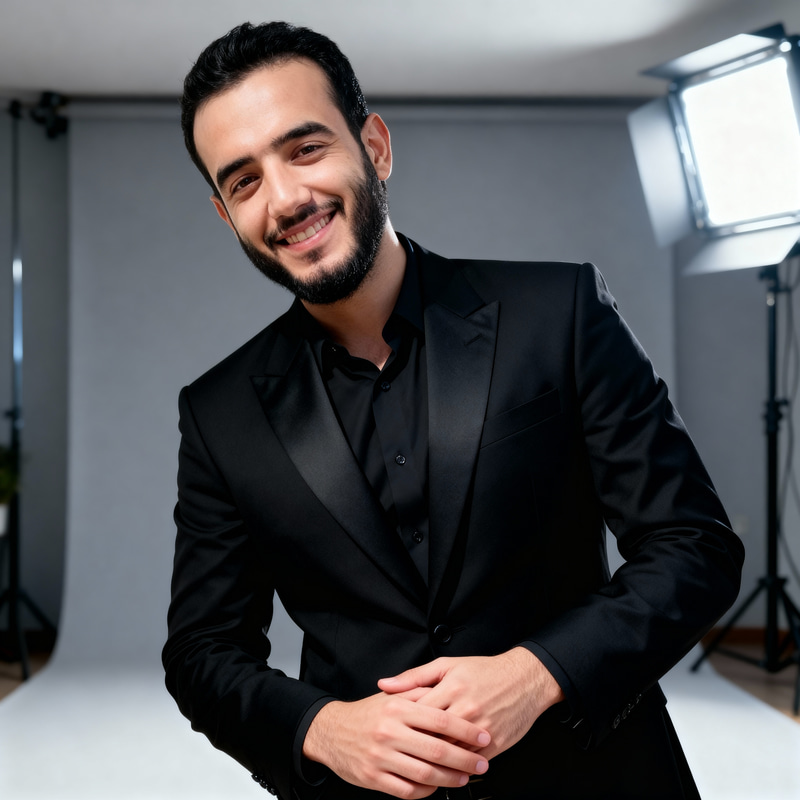 Professional Black Suit Portrait