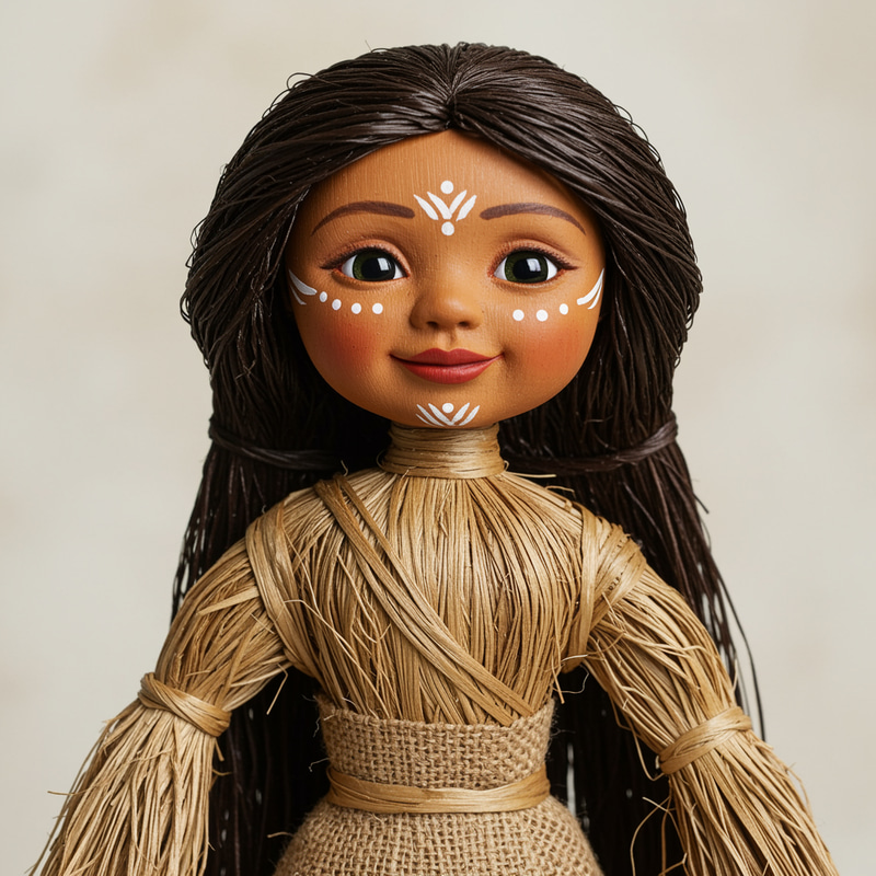 Charming Palm Fiber Doll for Sale Charming Palm Fiber Doll for Sale