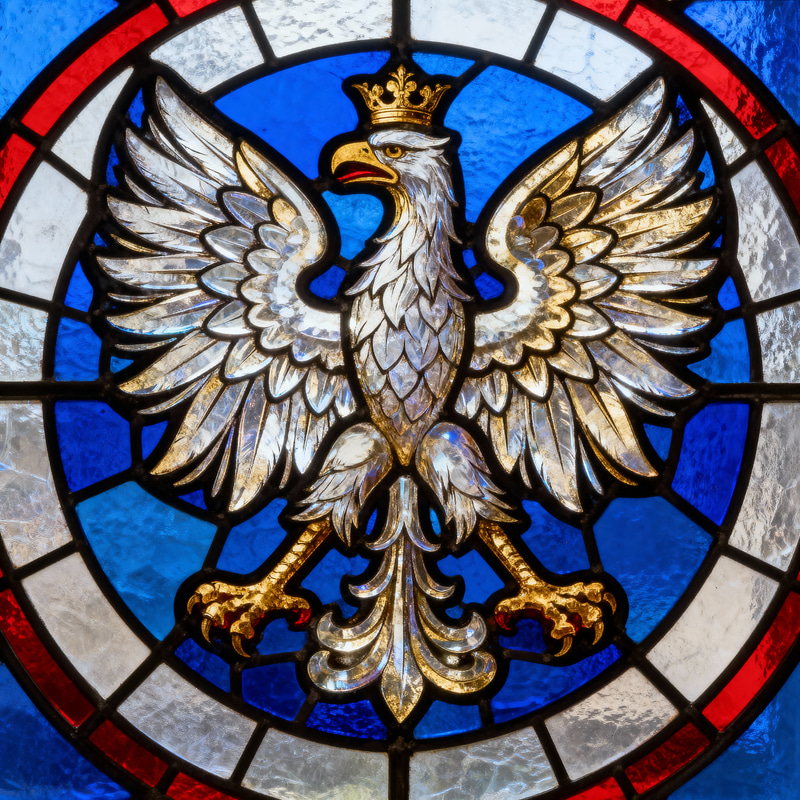 Polish Eagle Stained Glass Pattern Polish Eagle Stained Glass Pattern