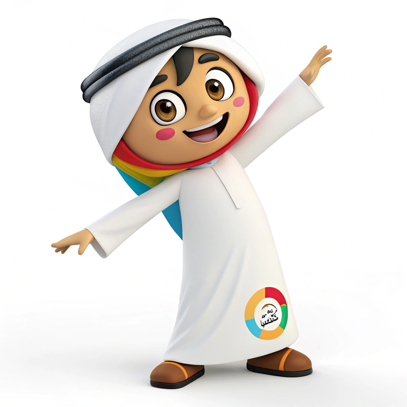 Cheerful Arab Cartoon Mascot for Kids' Events Cheerful Arab Cartoon Mascot for Kids' Events